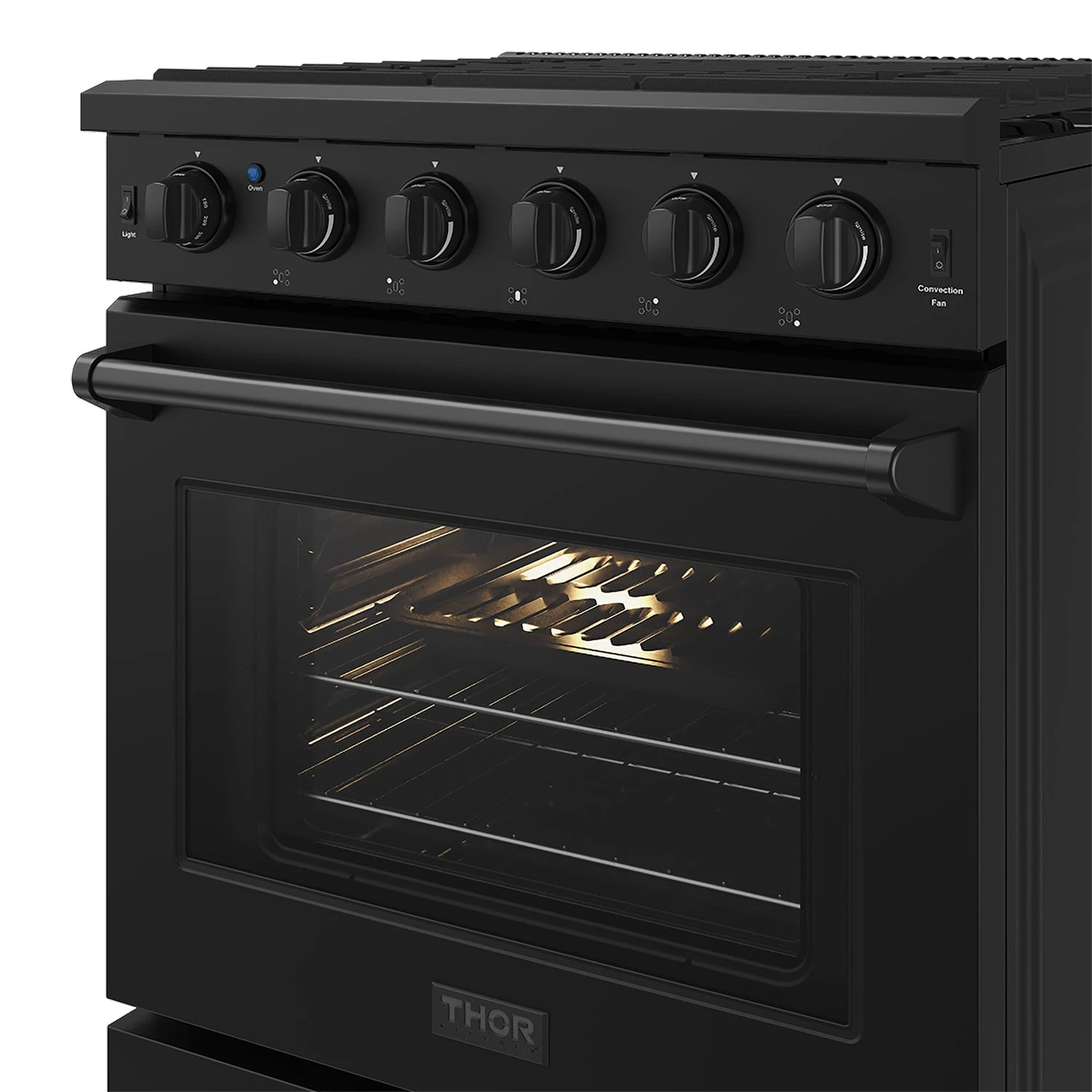 30 Inch Professional Liquid Propane Range In Black LRG3001UBLP
