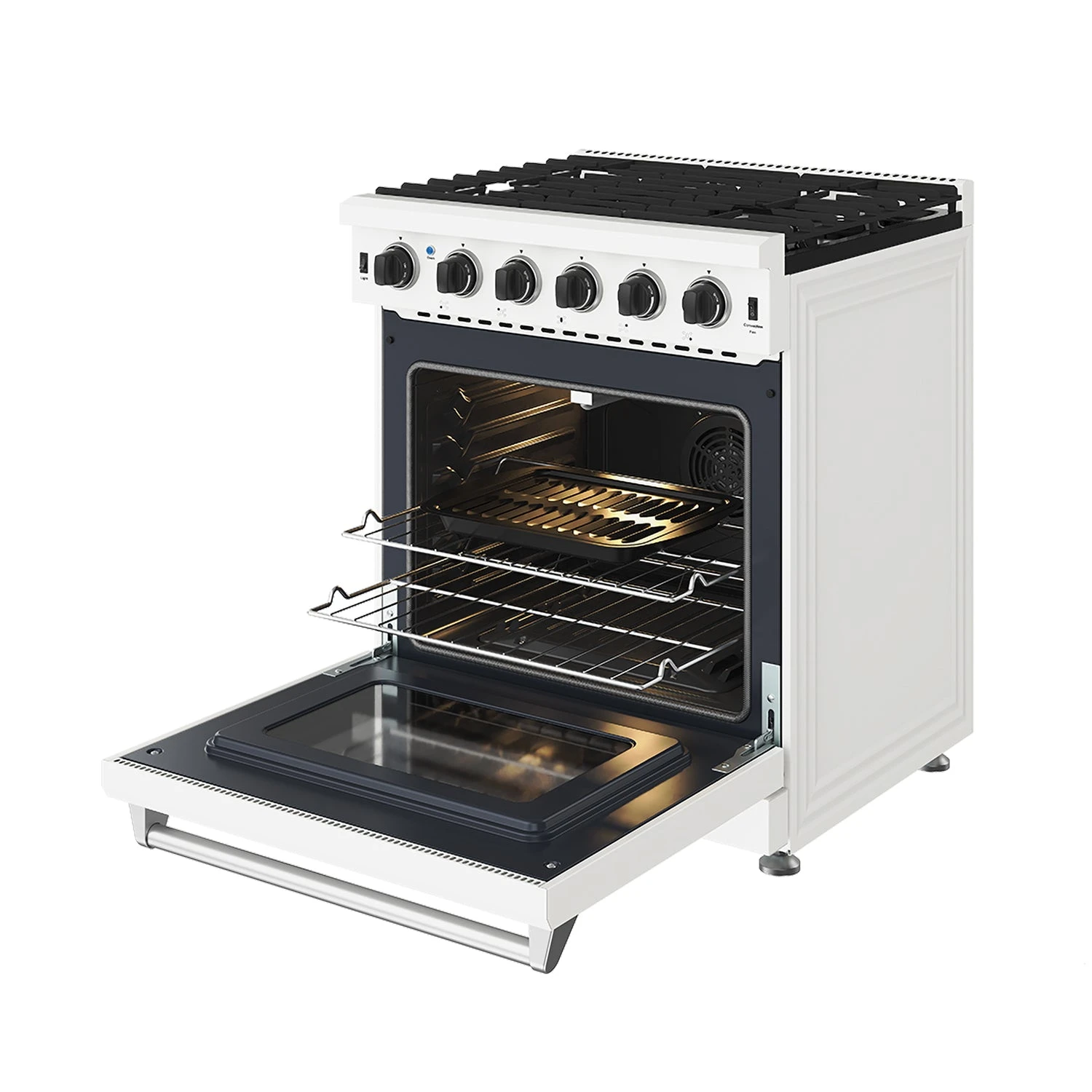 30 Inch Professional Liquid Propane Range In White LRG3001UWLP