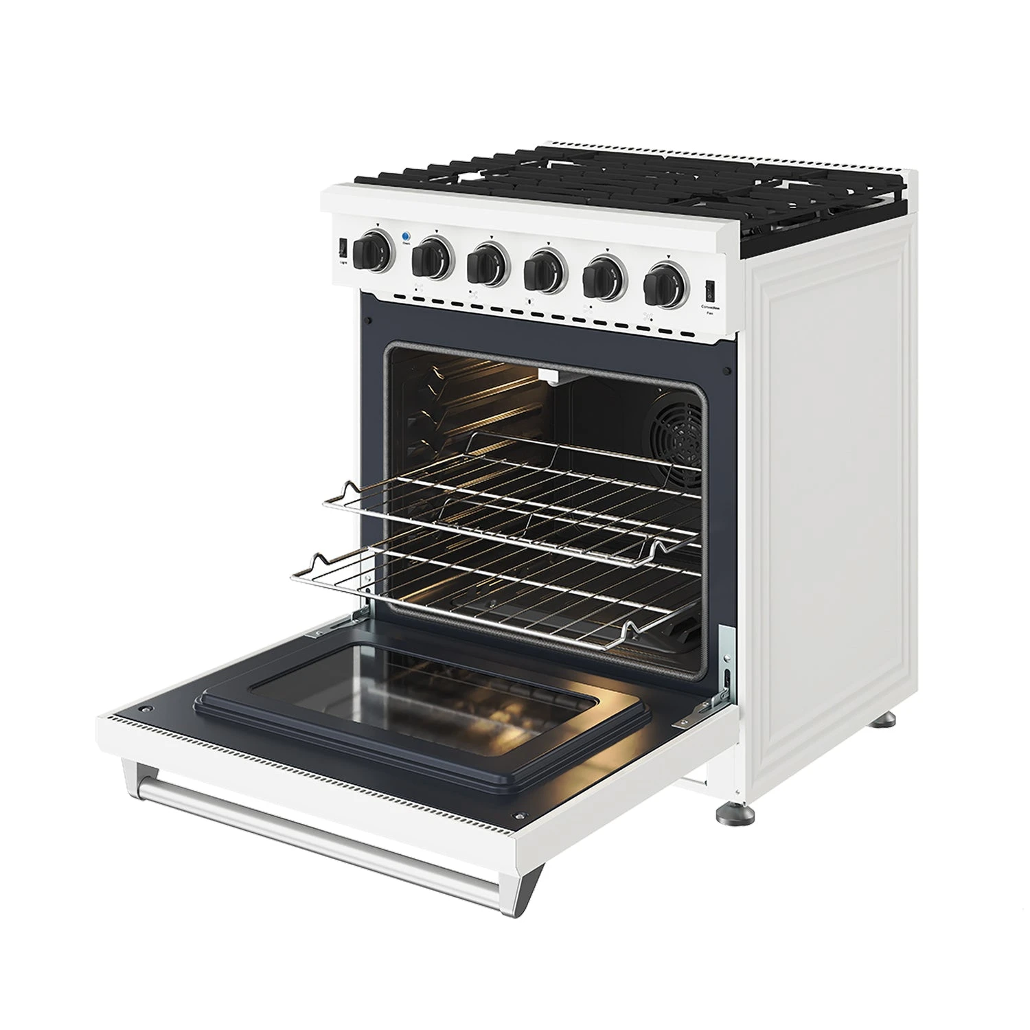 30 Inch Professional Liquid Propane Range In White LRG3001UWLP