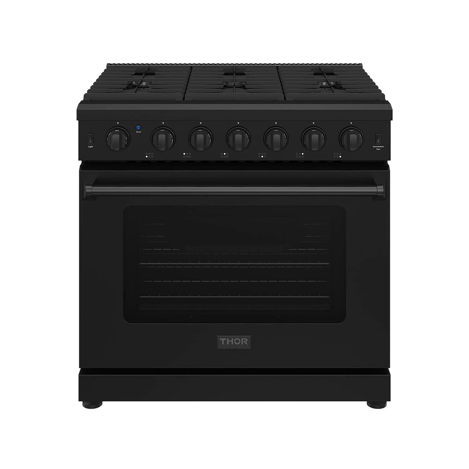 36 Inch Professional Liquid Propane Range In Black LRG3601UBLP