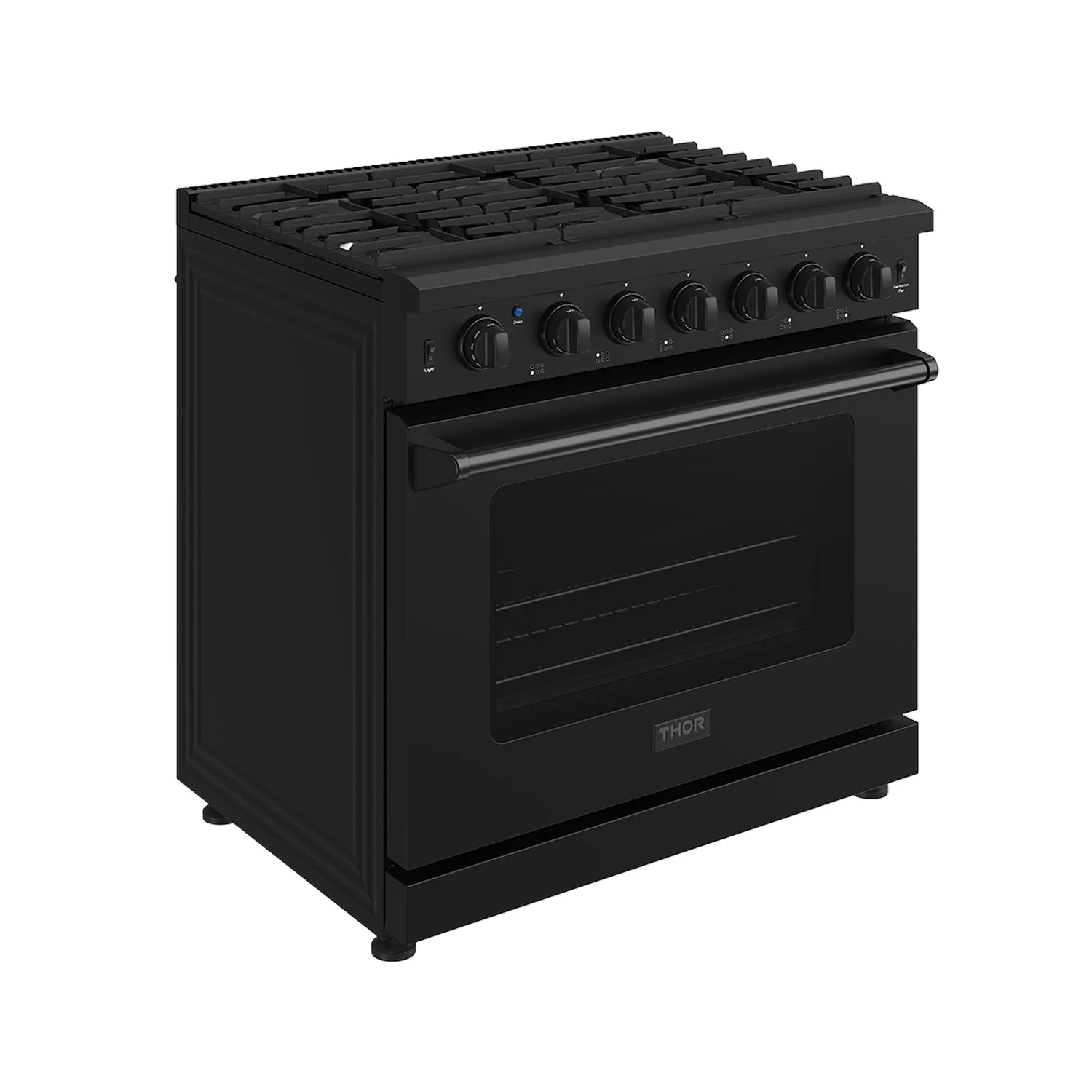 36 Inch Professional Liquid Propane Range In Black LRG3601UBLP