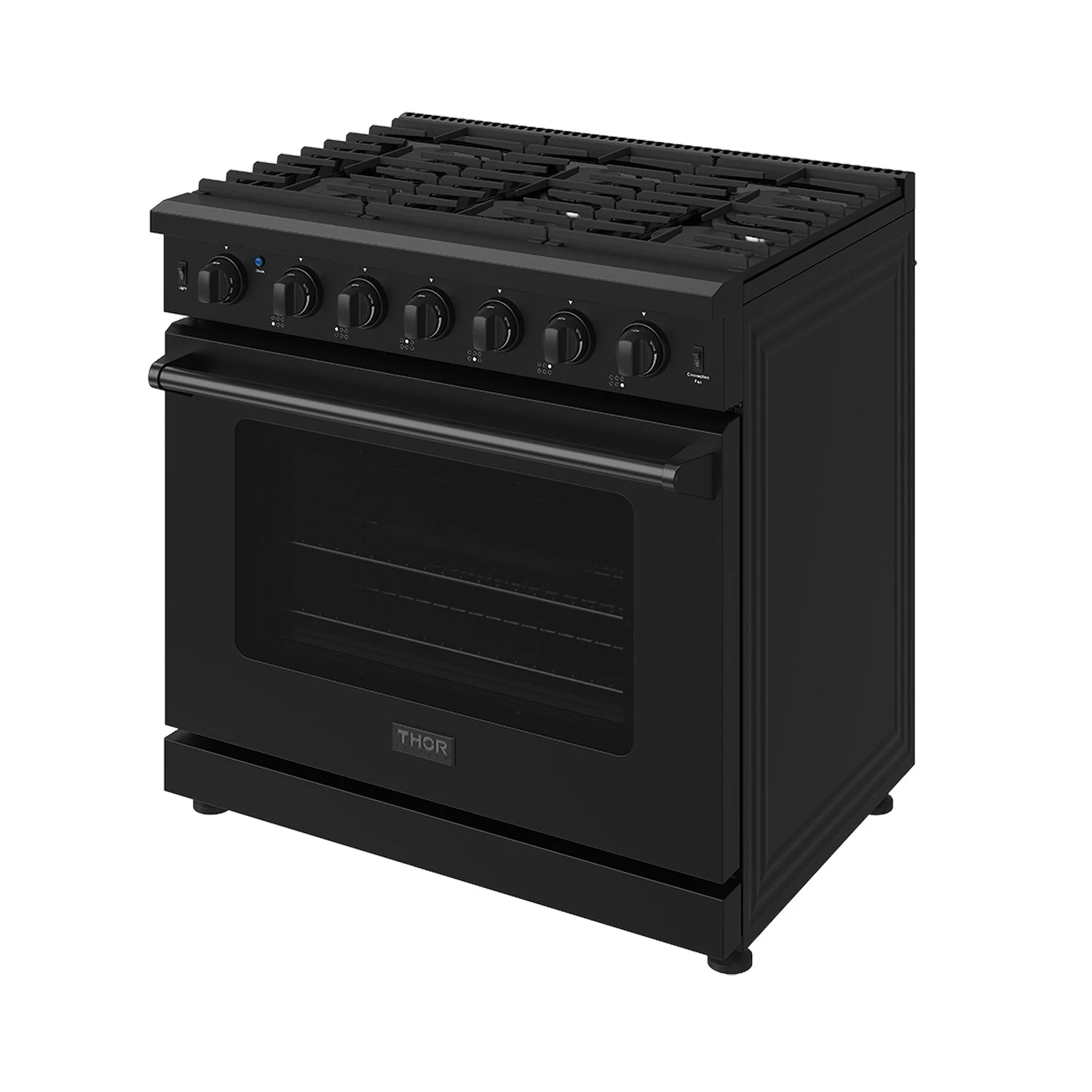 36 Inch Professional Liquid Propane Range In Black LRG3601UBLP