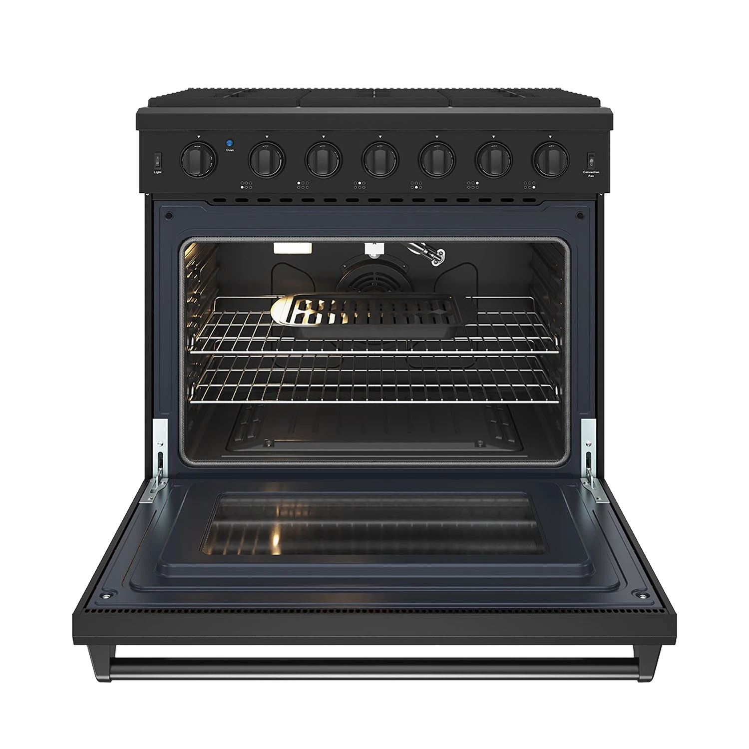 36 Inch Professional Liquid Propane Range In Black LRG3601UBLP