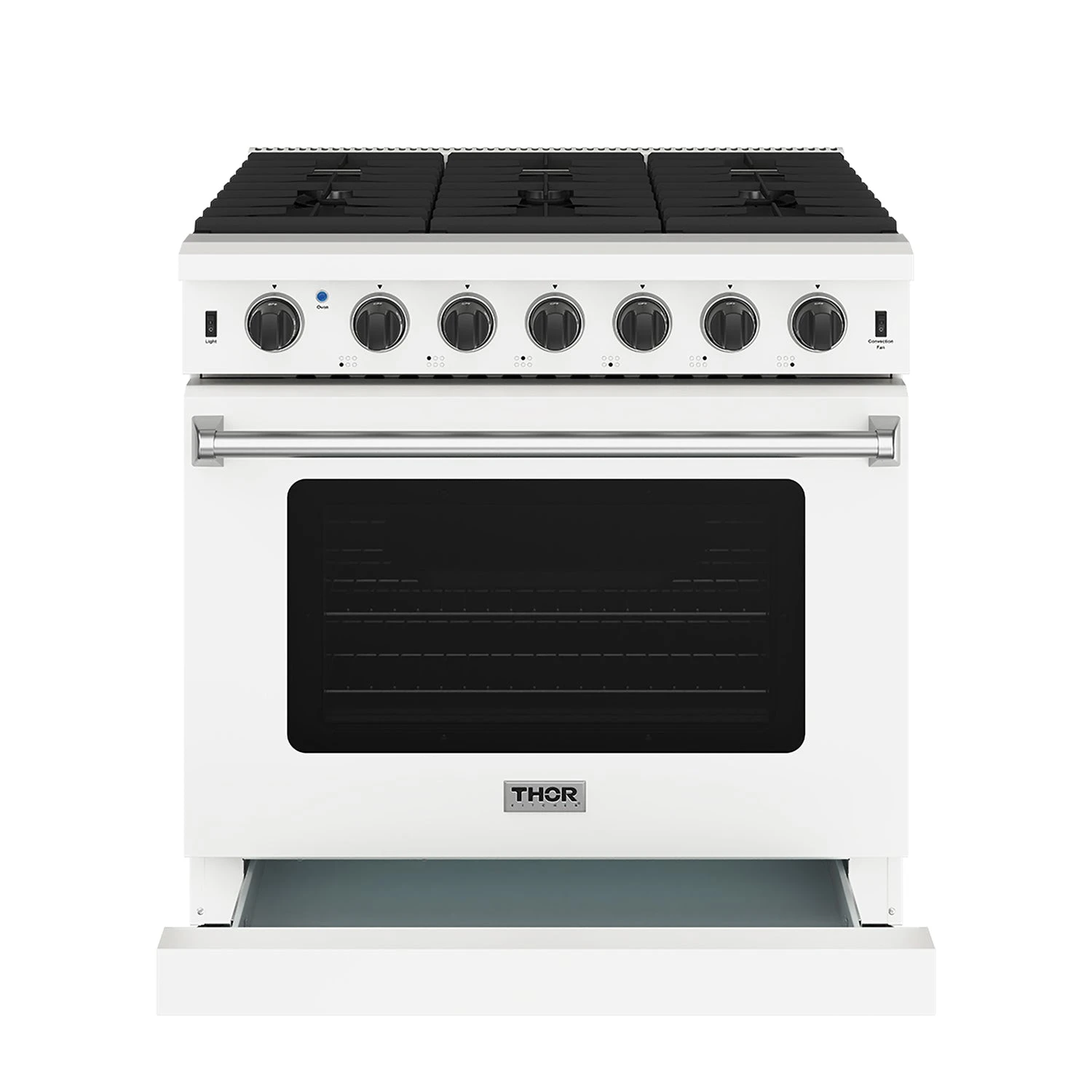 36 Inch Professional Liquid Propane Range In White LRG3601UWLP