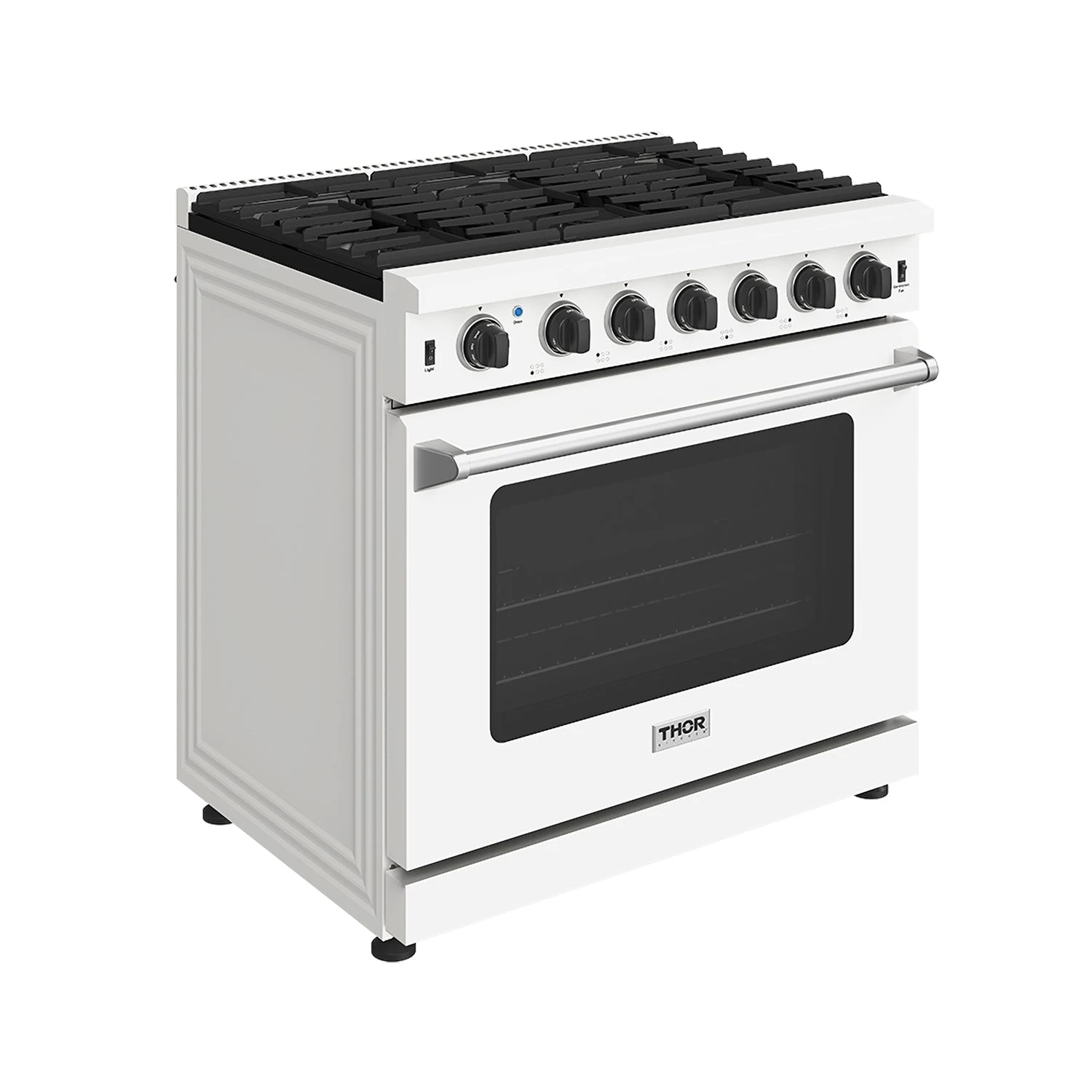 36 Inch Professional Liquid Propane Range In White LRG3601UWLP