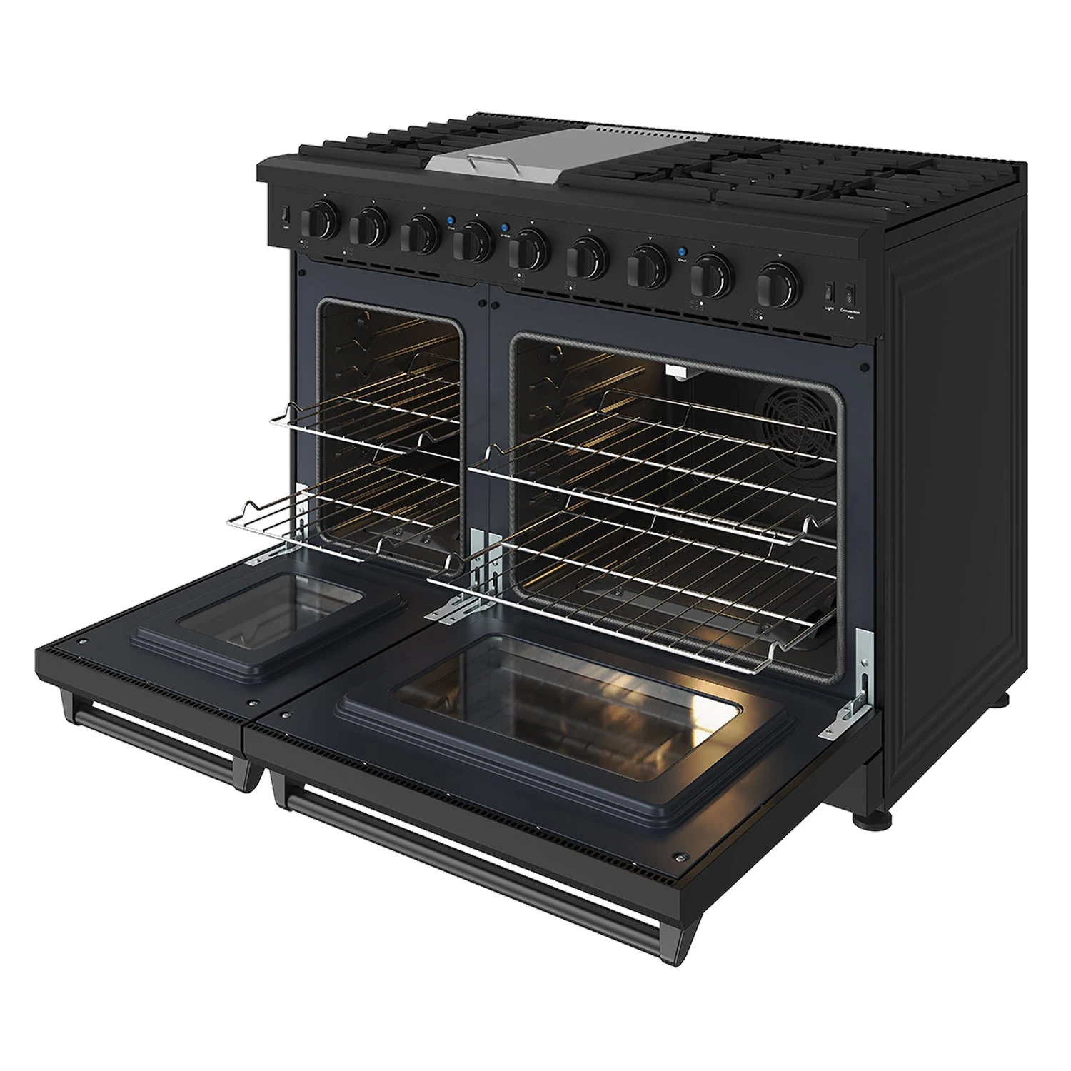 48 Inch Professional Liquid Propane Range In Black LRG4807UBLP