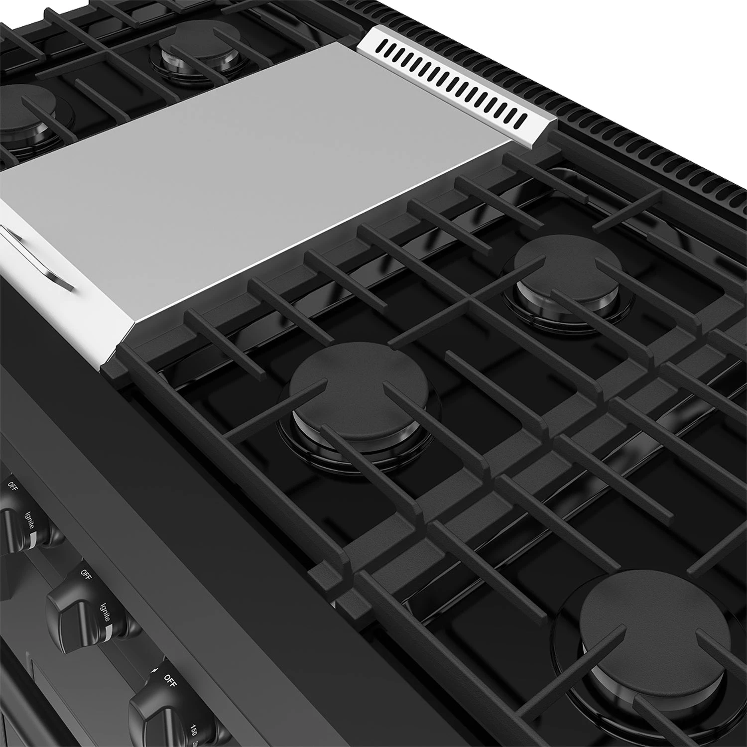 48 Inch Professional Liquid Propane Range In Black LRG4807UBLP