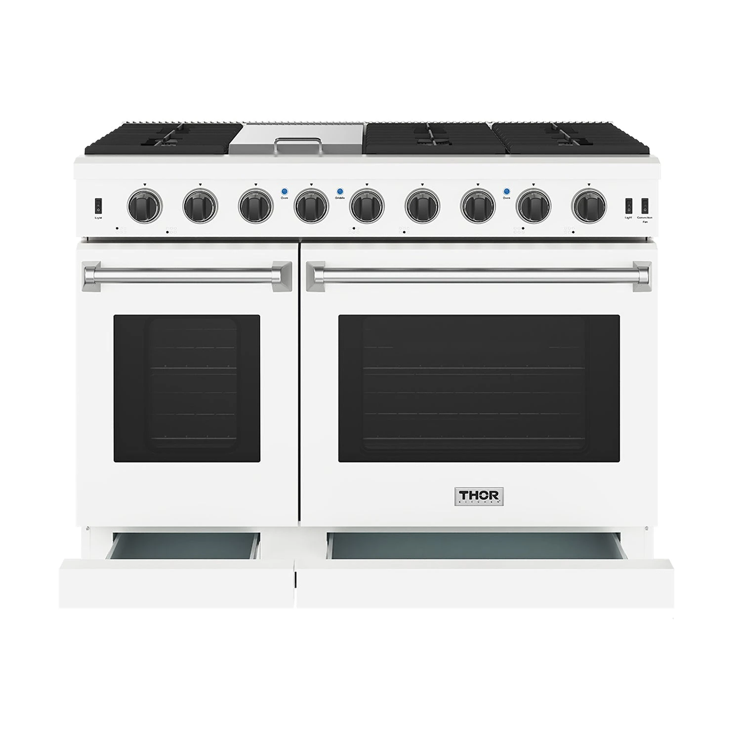 48 Inch Professional Liquid Propane Range In White LRG4807UWLP