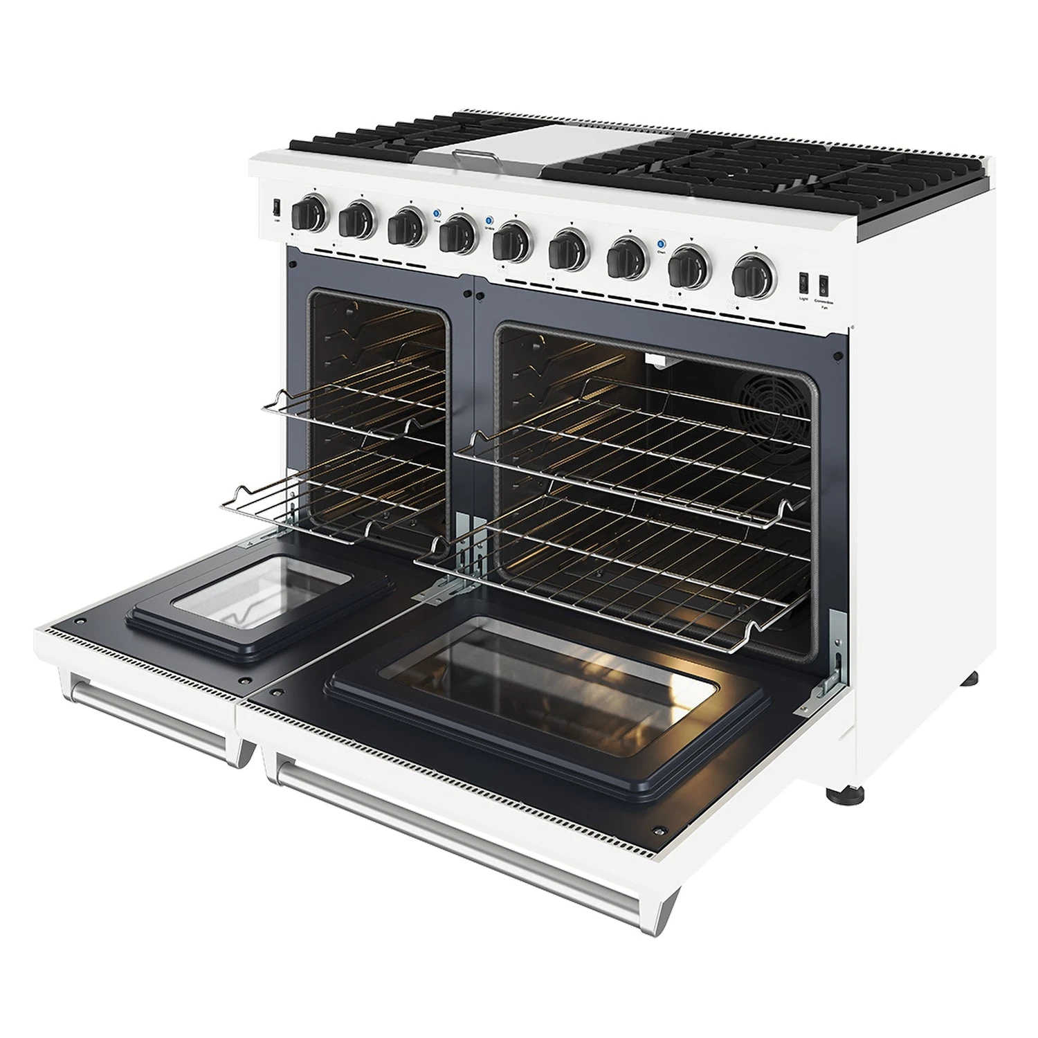 48 Inch Professional Liquid Propane Range In White LRG4807UWLP