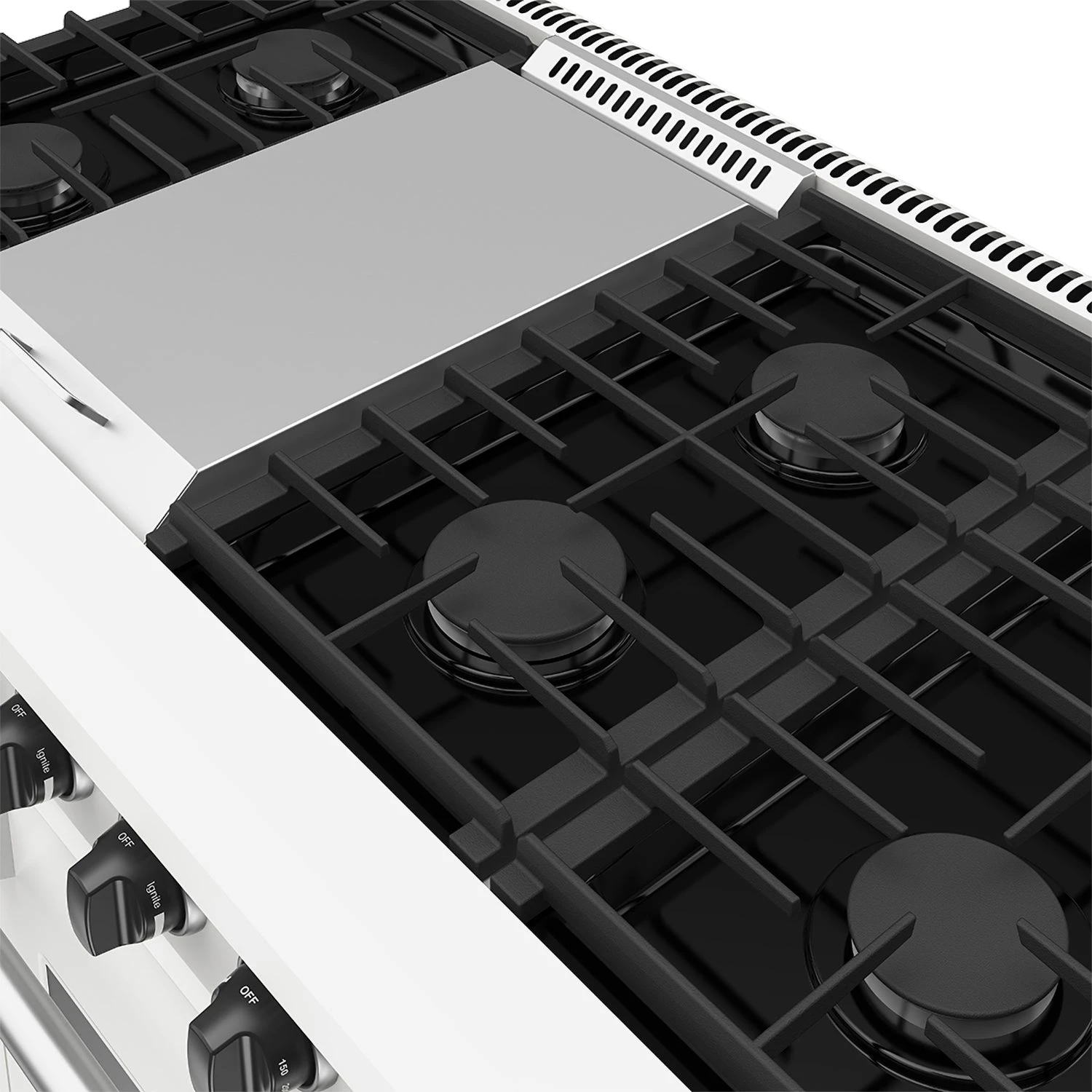 48 Inch Professional Liquid Propane Range In White LRG4807UWLP