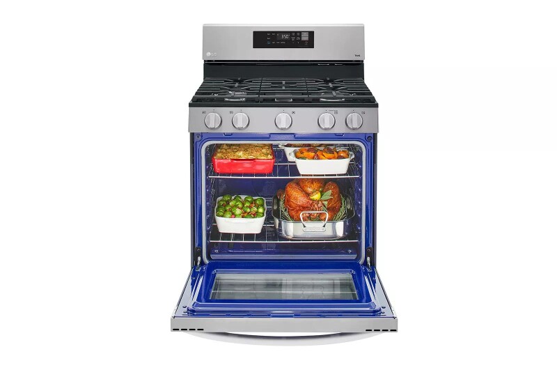 5.8 cu ft. Smart Wi-Fi Enabled Gas Range with EasyClean® view 5
