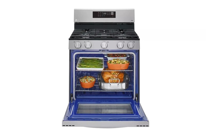 5.8 cu ft. Smart Wi-Fi Enabled Fan Convection Gas Range with Air Fry & EasyClean® view 5