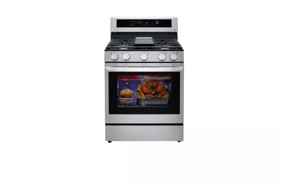 5.8 Cu. Ft. Smart Wi-fi Enabled True Convection Instaview® Gas Range With Air Fry LRGL5825F