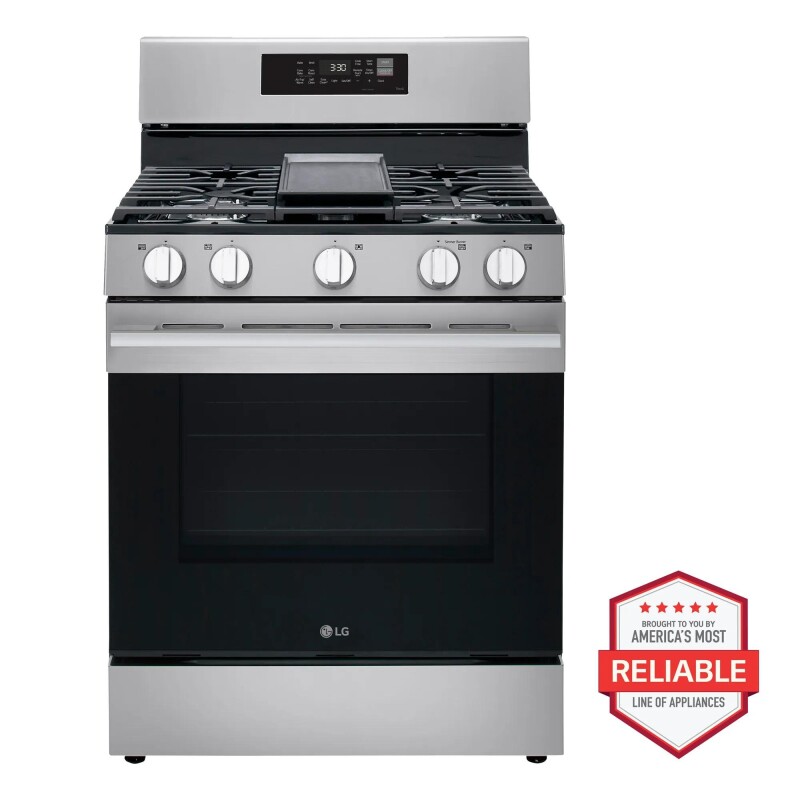 LG 6.3 cu. ft. Smart Wi-Fi Enabled Probake Convection® Gas Range with Air Fry & EasyClean® Stainless Steel LRGN6323Y Picture 1