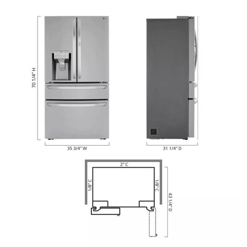 23 cu. ft. Smart wi-fi Enabled Counter-Depth Refrigerator with Craft Ice™ Maker view 4