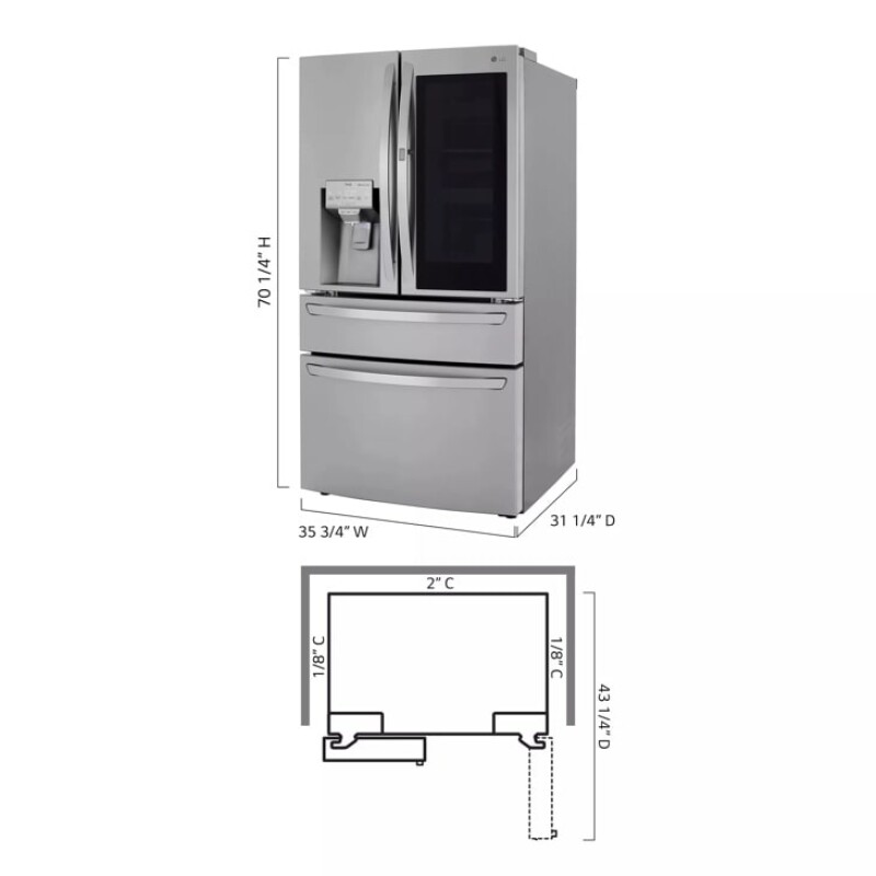 23 cu. ft. Smart wi-fi Enabled InstaView® Door-in-Door® Counter-Depth Refrigerator with Craft Ice™ Maker view 15