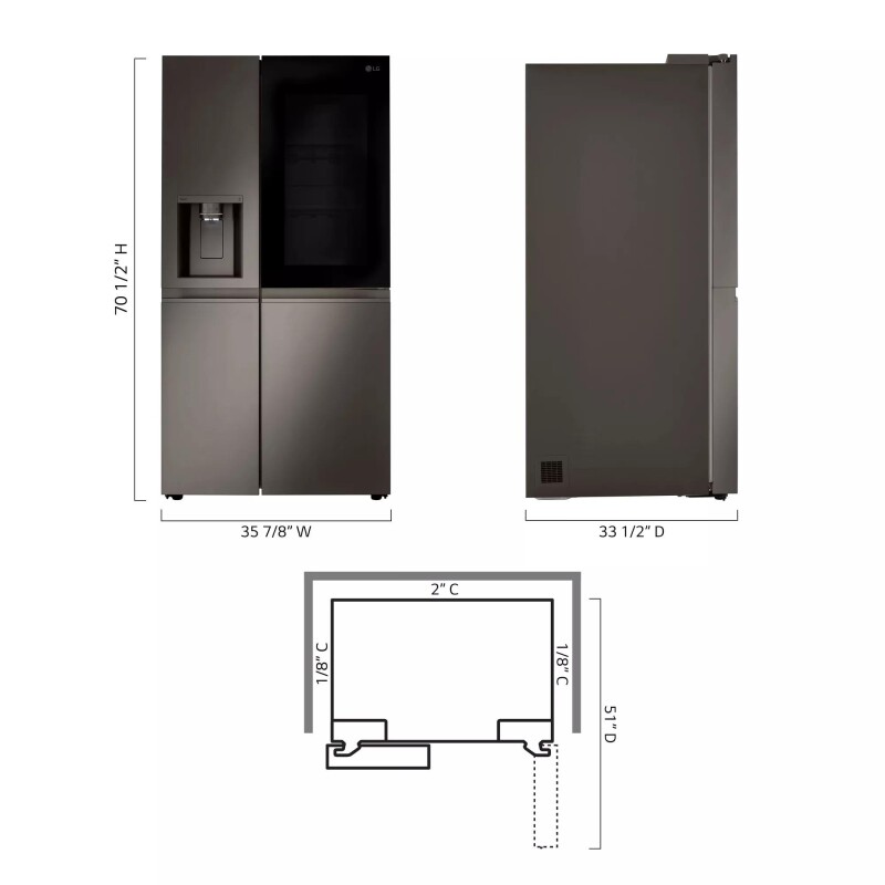 27 cu. ft. Side-By-Side InstaView® Refrigerator view 15