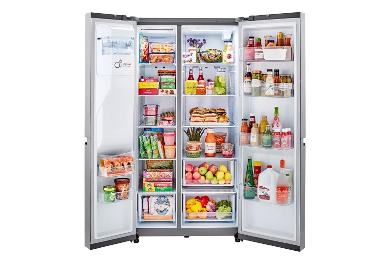 23 cu. ft. Side-by-Side Counter-Depth Refrigerator with Smooth Touch Dispenser view 9