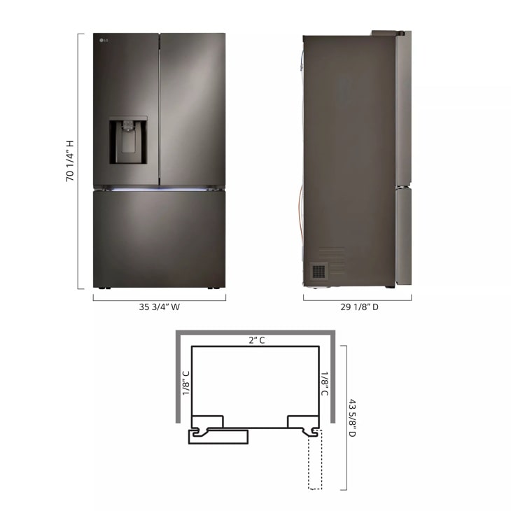 26 cu. ft. Smart Counter-Depth MAX™ French Door Refrigerator with Four Types of Ice view 3