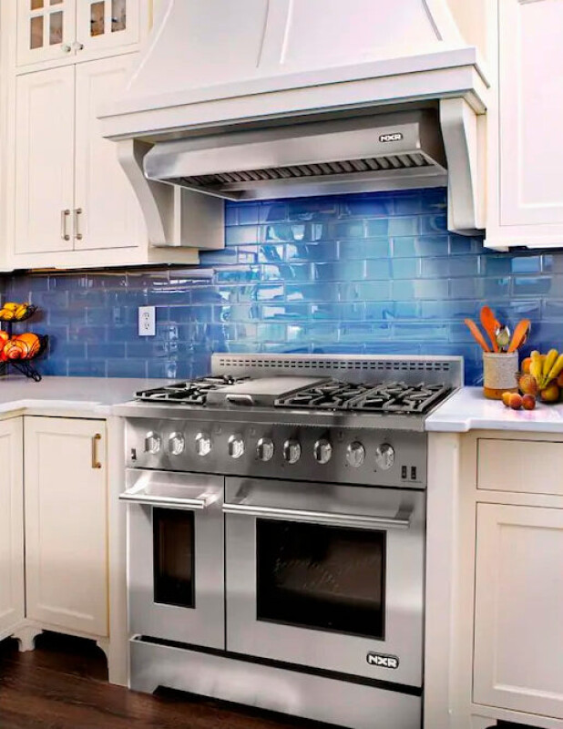 LS Series Gas Range- 6 German Sealed Burner with Convection Oven, 36 inch LS3622