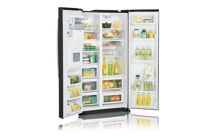 Cabinet-Depth Side-By-Side Refrigerator with Ice and Water Dispenser (21 cu.ft.) LSC21943ST