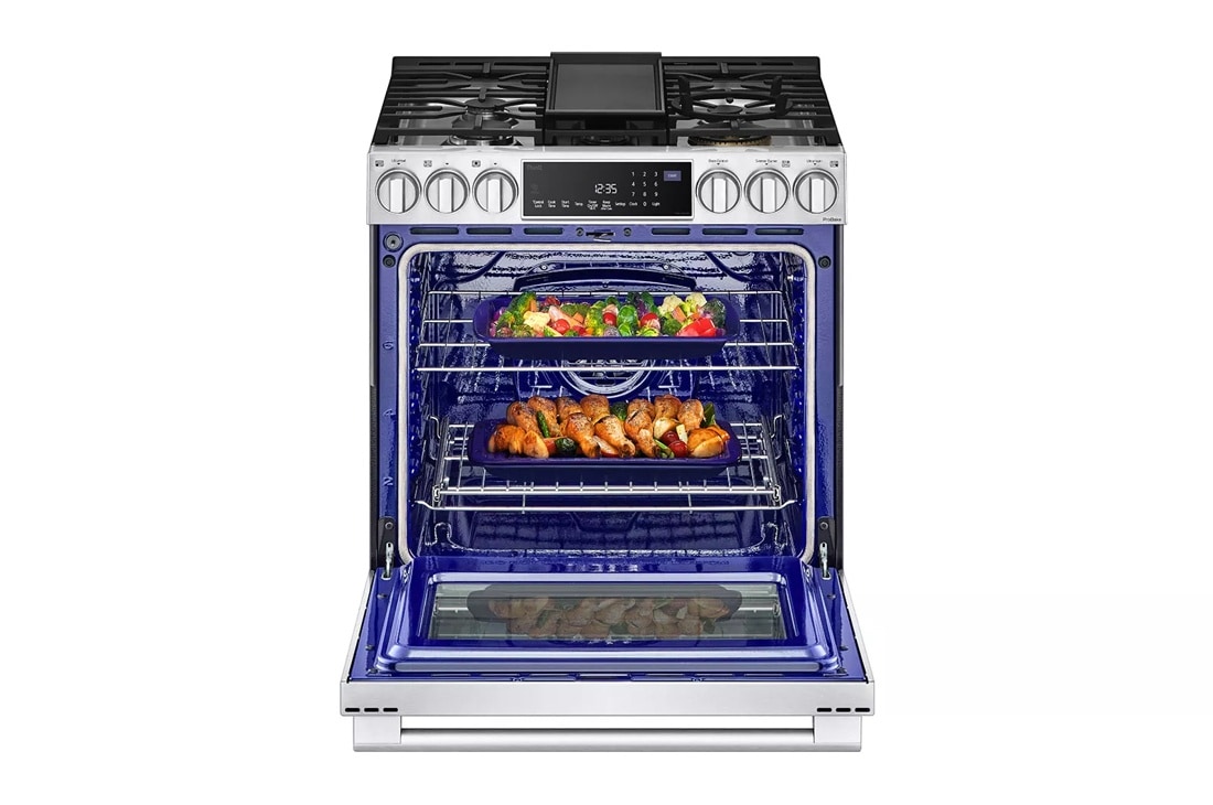 LG STUDIO 6.3 cu. ft. Smart wi-fi Dual Fuel Slide-in Range with ProBake Convection® and EasyClean® view 9