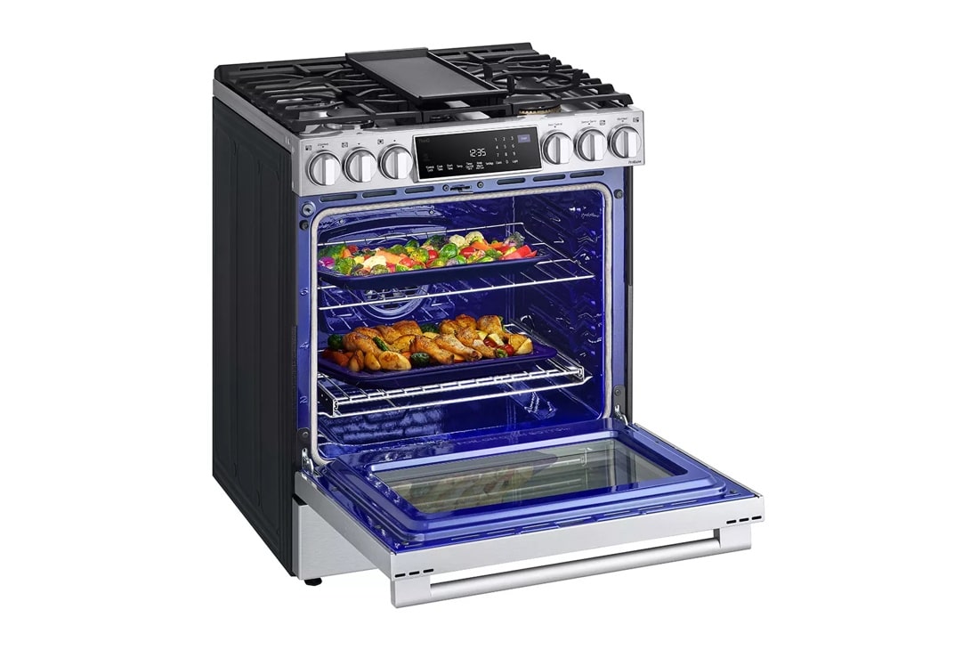 LG STUDIO 6.3 cu. ft. Smart wi-fi Dual Fuel Slide-in Range with ProBake Convection® and EasyClean® view 10