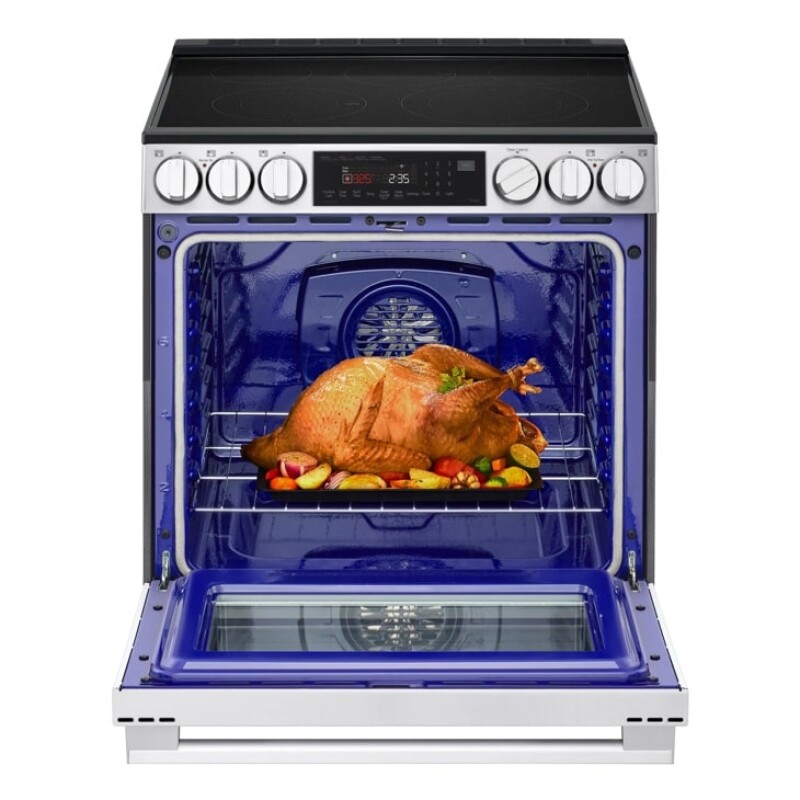 6.3 Cu. Ft. Smart Wi-fi Enabled Electric Slide-in Range With Instaview®, Fan Convection, Air Fry & Easyclean® LSEL6335LE