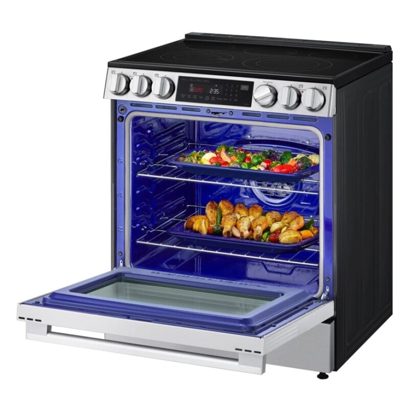 6.3 Cu. Ft. Smart Wi-fi Enabled Electric Slide-in Range With Instaview®, Fan Convection, Air Fry & Easyclean® LSEL6335LE