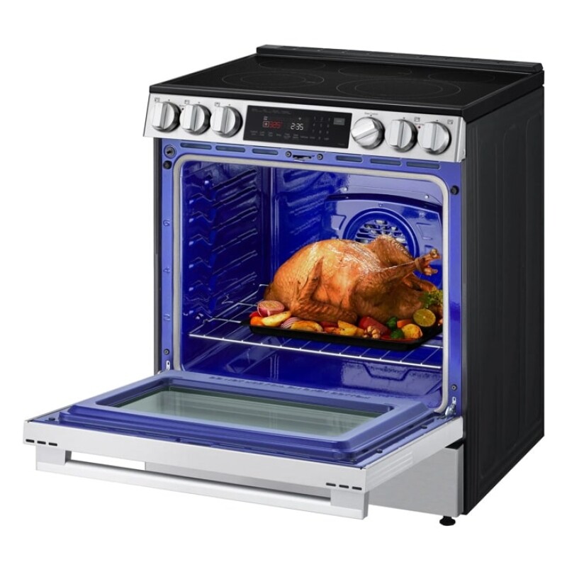6.3 Cu. Ft. Smart Wi-fi Enabled Electric Slide-in Range With Instaview®, Fan Convection, Air Fry & Easyclean® LSEL6335LE