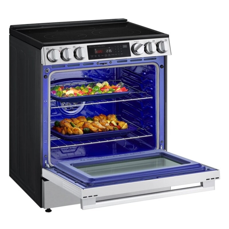 6.3 Cu. Ft. Smart Wi-fi Enabled Electric Slide-in Range With Instaview®, Fan Convection, Air Fry & Easyclean® LSEL6335LE