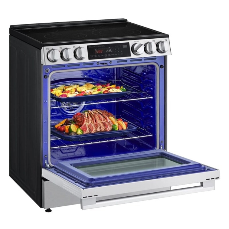 6.3 Cu. Ft. Smart Wi-fi Enabled Electric Slide-in Range With Instaview®, Fan Convection, Air Fry & Easyclean® LSEL6335LE