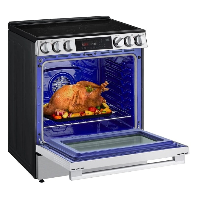 6.3 Cu. Ft. Smart Wi-fi Enabled Electric Slide-in Range With Instaview®, Fan Convection, Air Fry & Easyclean® LSEL6335LE