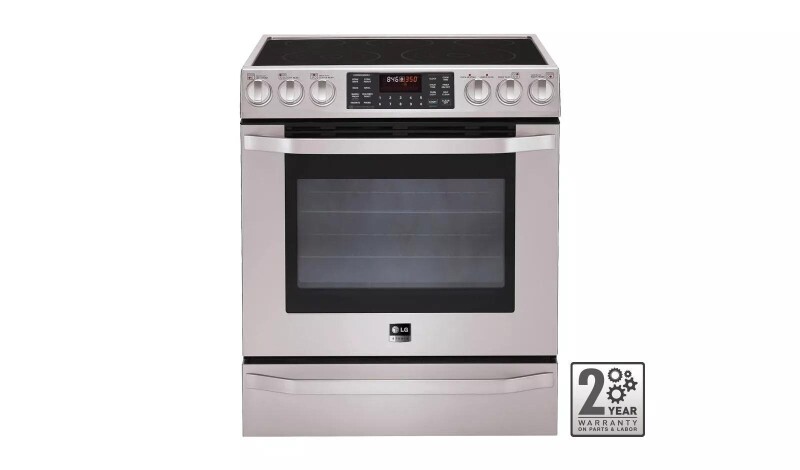 LG Studio LG Studio - 5.4 cu. ft. Capacity Electric Slide-in Oven Range with Dual True Convection System Stainless Steel LSES302ST Picture 1