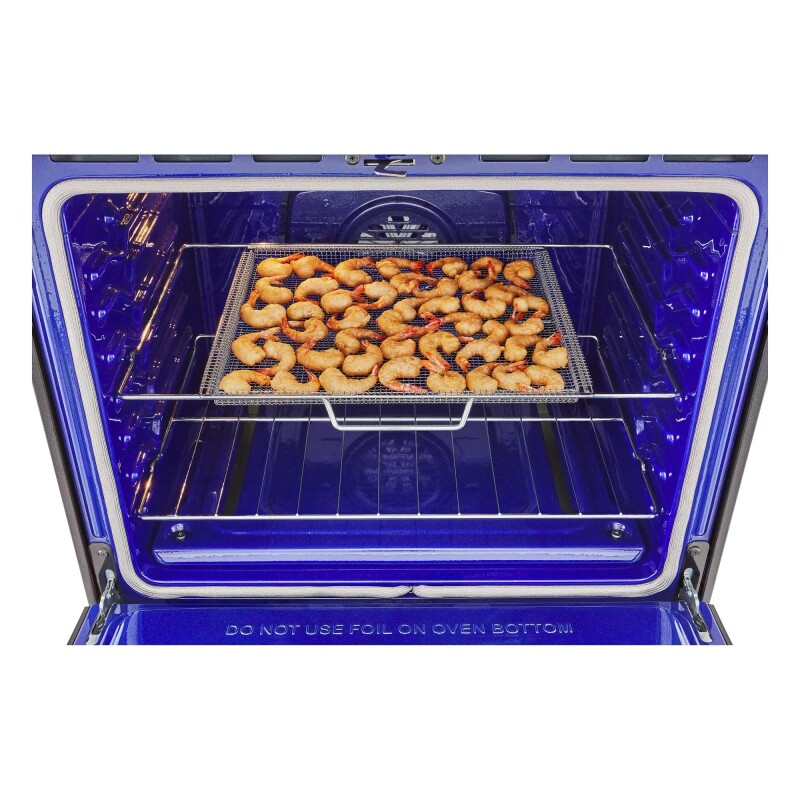 5.8 cu.ft. Smart Gas Single Oven Slide-in Range, Air Fry, Fan Convection, EasyClean®, Self Clean, ThinQ®, Printproof® Stainless Steel - New Handle view 9