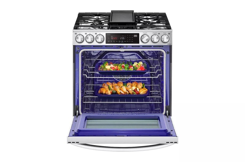 6.3 cu ft. Smart Wi-Fi Enabled ProBake Convection® InstaView™ Gas Slide-in Range with Air Fry view 6