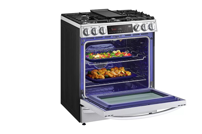 6.3 cu ft. Smart Wi-Fi Enabled ProBake Convection® InstaView™ Gas Slide-in Range with Air Fry view 7