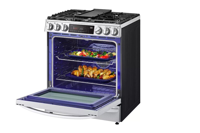 6.3 cu ft. Smart Wi-Fi Enabled ProBake Convection® InstaView™ Gas Slide-in Range with Air Fry view 8