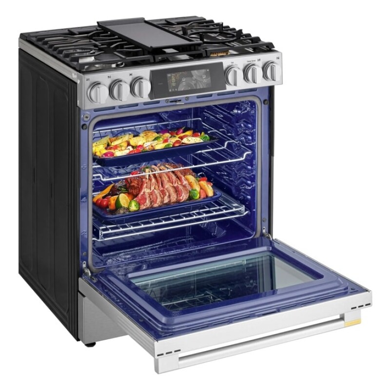 6.3 Cu. Ft. Smart Gas Slide-in Range With Dynamic Probake Convection®, Air Fry, Air Sous Vide, Pizza Mode And Ai Gourmet Camera LSGU6339X
