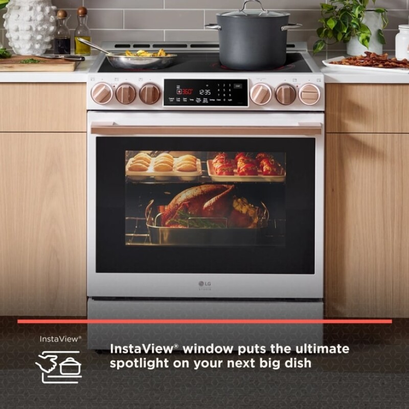 LG STUDIO 6.3 cu. ft. InstaView® Induction Slide-in Range with Air Fry and Air Sous Vide view 6