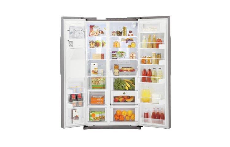 LG Studio - Large Capacity Counter Depth  Side-By-Side Refrigerator with Ice & Water Dispenser LSSC243ST