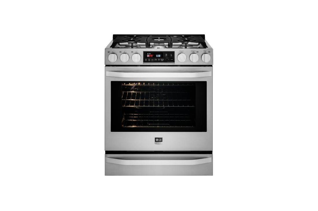 LG STUDIO 6.3 cu. ft. Gas Single Oven Slide-in Range with ProBake Convection® LSSG3016ST
