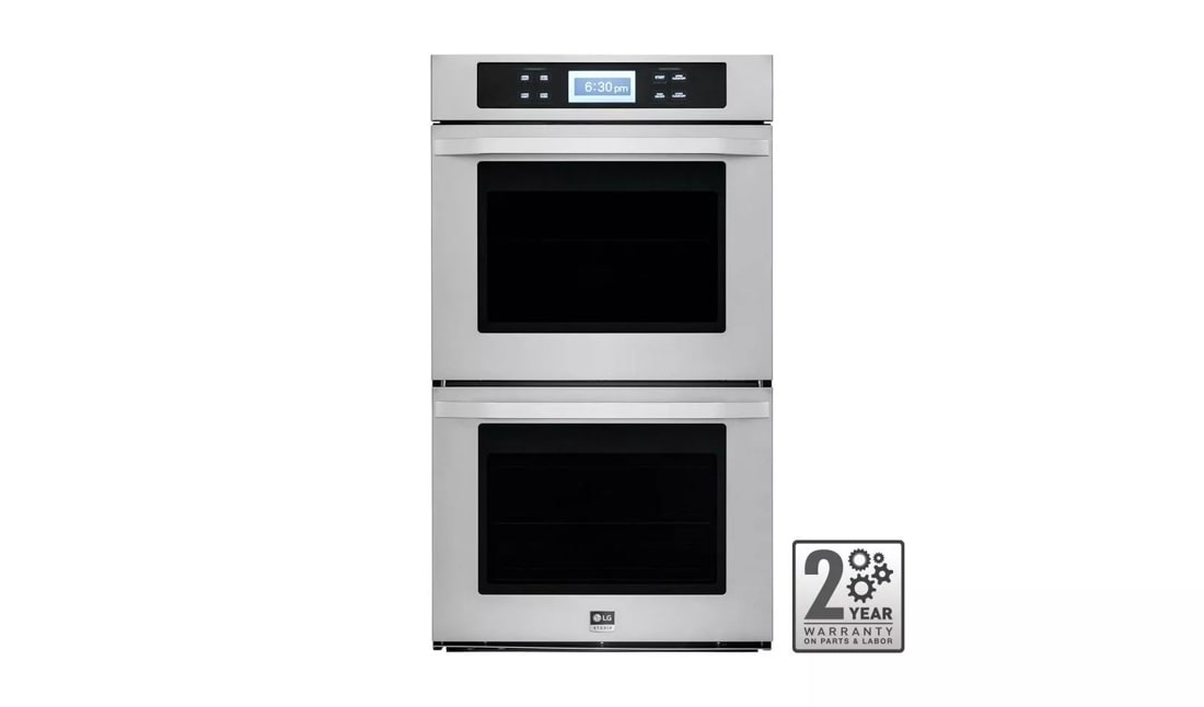 LG Studio - 4.7(x2) cu.ft. Capacity 30” Built-in Double Wall Oven with Convection System LSWD305ST