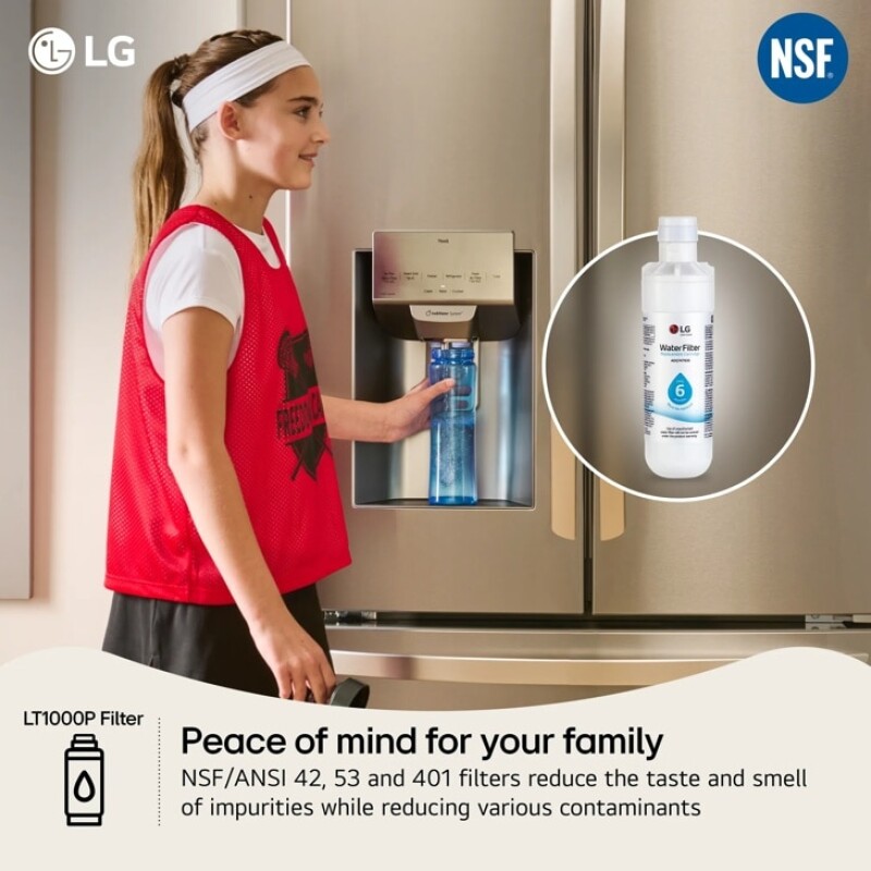 LG - 6 Month / 200 Gallon Capacity Replacement Refrigerator Water Filter (NSF42, NSF53, and NSF401*) view 3
