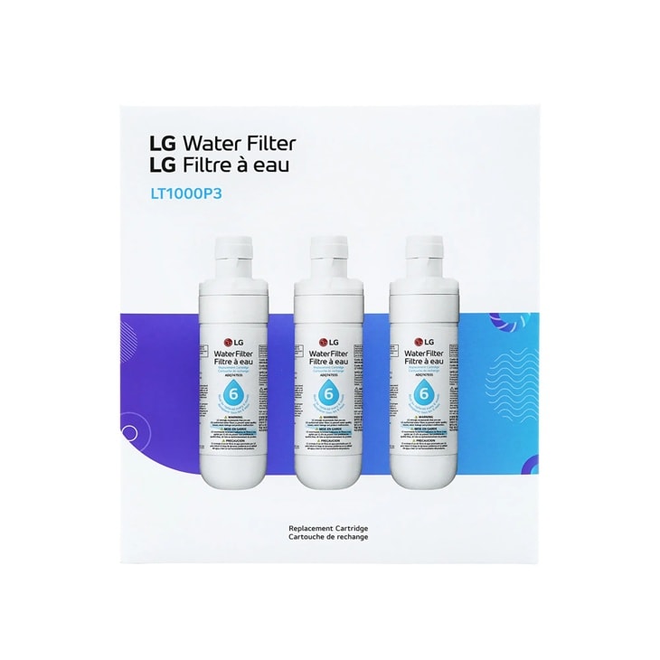 6 Month / 200 Gallon Capacity Replacement Refrigerator Water Filter 3-pack LT1000P3