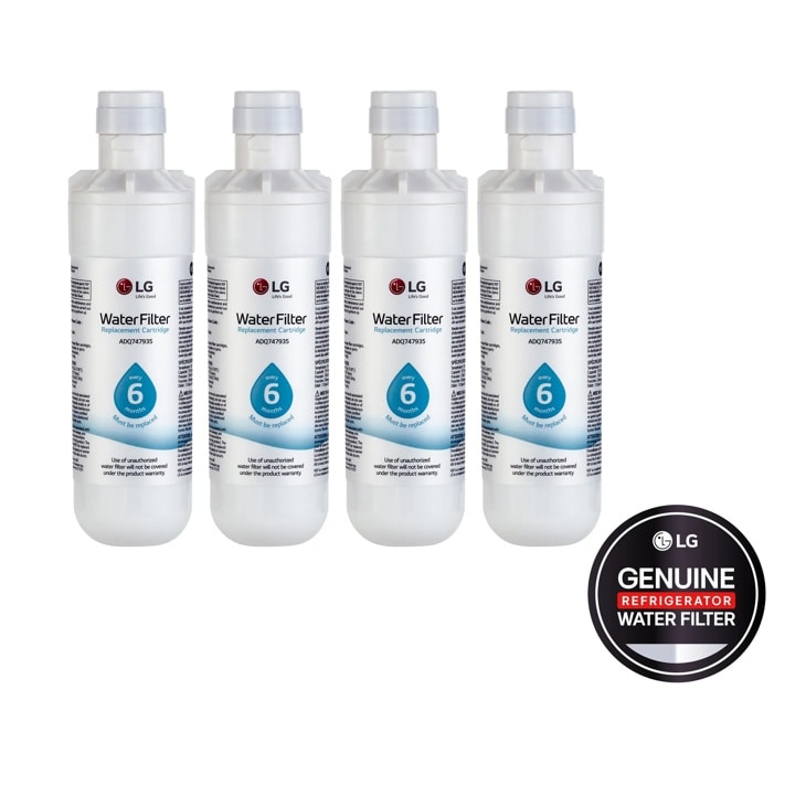 LG - 6 Month / 200 Gallon Capacity Replacement Refrigerator Water Filter 4-Pack LT1000P4