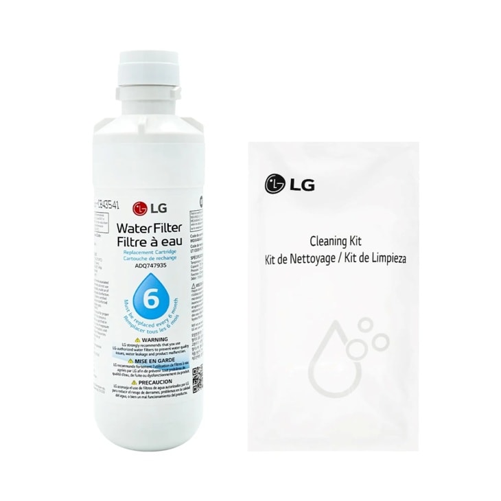 LG - 6 Month / 200 Gallon Capacity Replacement Refrigerator Water Filter & Cleaning Kit LT1000PB