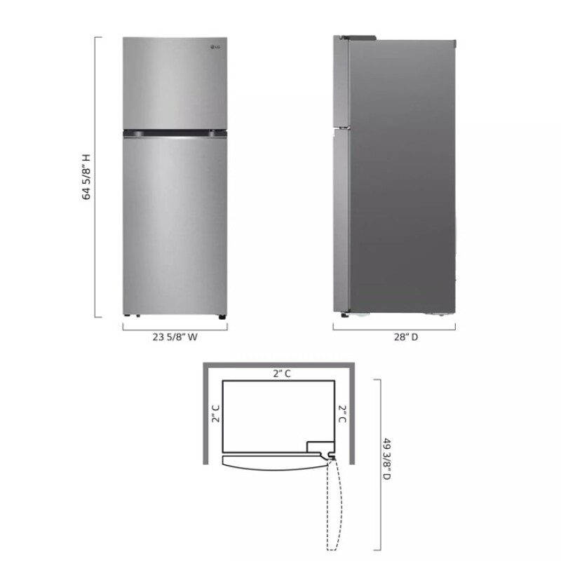 11 cu.ft. Top Mount Refrigerator view 2