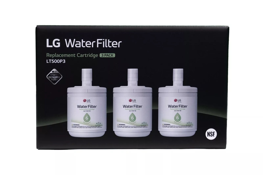 6 Month / 500 Gallon Capacity Replacement Refrigerator Water Filter 3-pack LT500P3