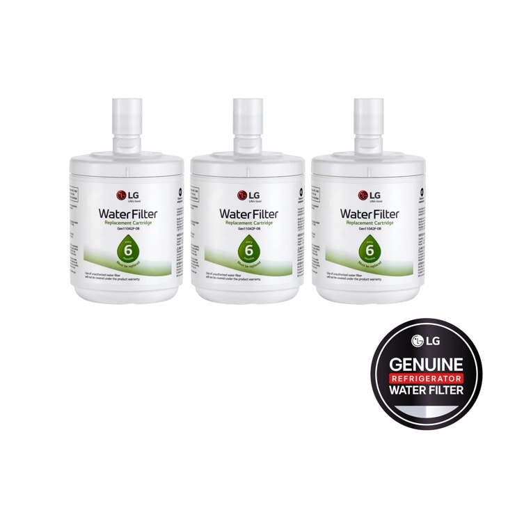 6 Month / 500 Gallon Capacity Replacement Refrigerator Water Filter 3-pack LT500P3